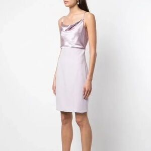 Cinq a Sept | Karina rose quartz lilac silk mini dress